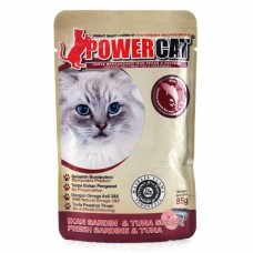 POWERCAT CAT POUCH SARDINE AND TUNA 85G CTY