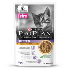 PROPLAN KITTEN CHICKEN IN JELLY  CAT POUCH 85G