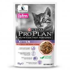 PROPLAN KITTEN SALMON IN GRAVY  CAT POUCH 85G