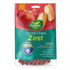 HAPPIDOGGY ZEST APPLE 150G 2.5" PETITE DENTAL CHEW 18PCS CTY