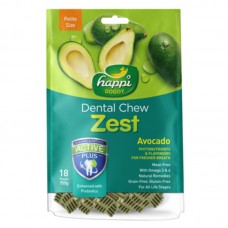 HAPPIDOGGY ZEST AVOCADO 150G 2.5" PETITE DENTAL CHEW 18PCS