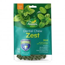 HAPPIDOGGY ZEST MINT 150G 2.5" PETITE DENTAL CHEW 18PCS