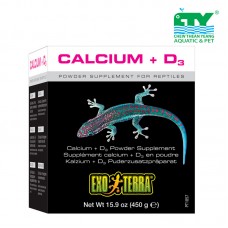 EXOTERRA CALCIUM + D3 CALCIUM + D3 POWDER SUPPLEMENT 450G