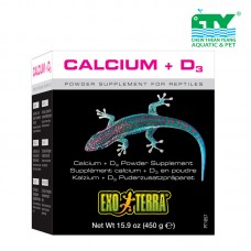 EXOTERRA CALCIUM + D3 CALCIUM + D3 POWDER SUPPLEMENT 450G CTY